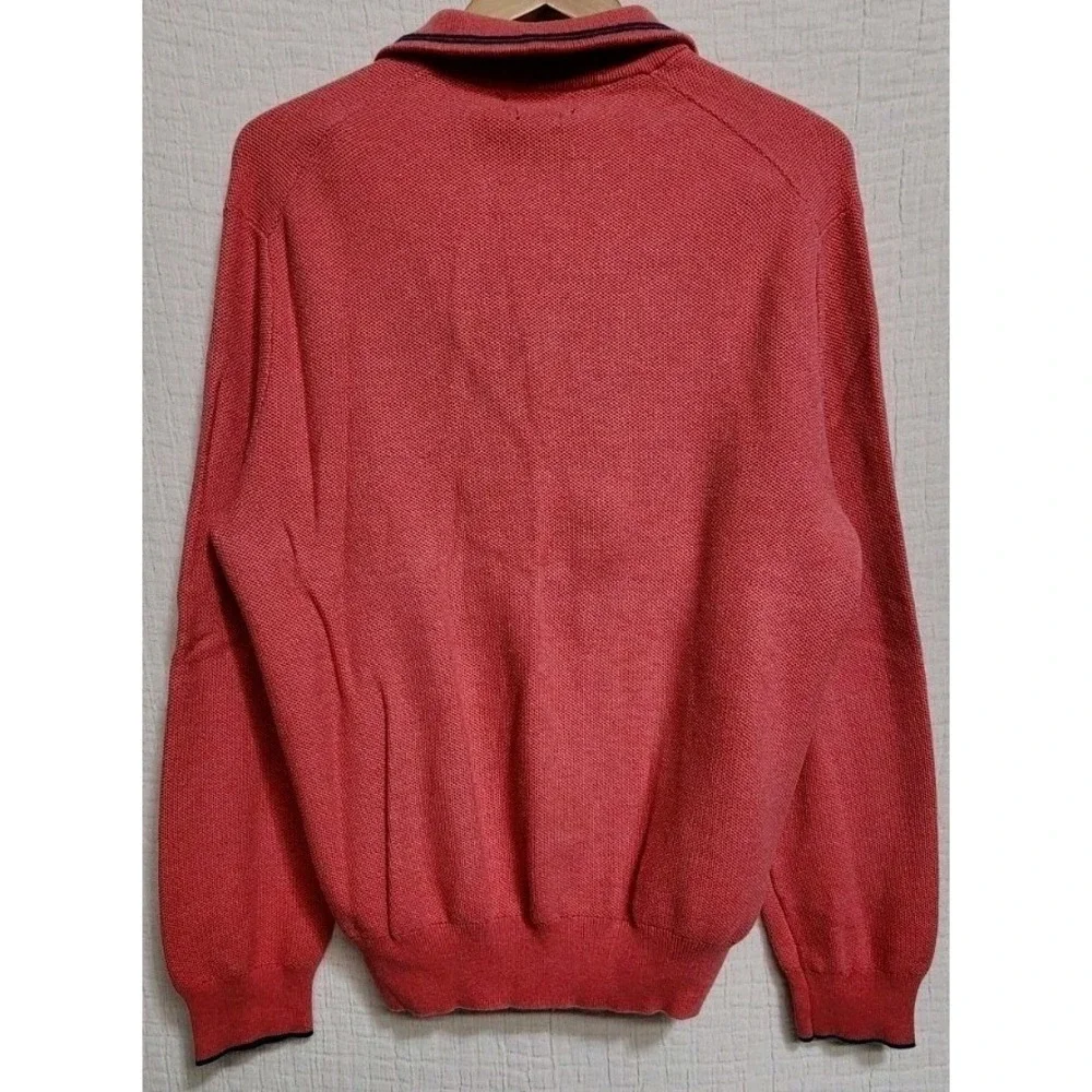 Polo Ralph Lauren Men's Sweatshirt 1/4 Zip Sz XL Rosette Coral Pink‎ Pullover